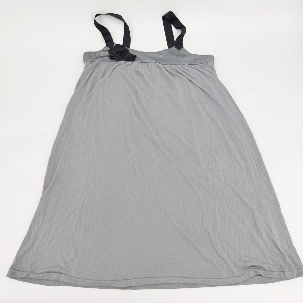 Old Navy Camisole Babydoll Rosette 2000s Y2K Women Size Small Gray Ribbon Straps